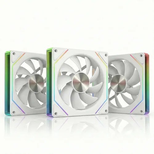 Kit 3 Cooler Fan Argb Prism Pro 6 Reverse 3 Pinos 5v Branco