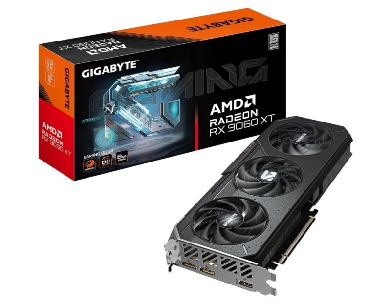 Placa de Video Gigabyte RX 9060 XT Gaming OC, 8gb GDDR6 - GV-R9060XTGAMING OC-8GD