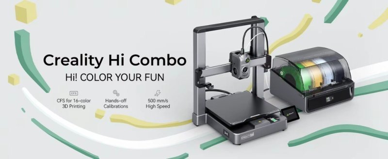 Creality Hi Impressora 3D com leitura de filamento Rfid Cfs multicolorido