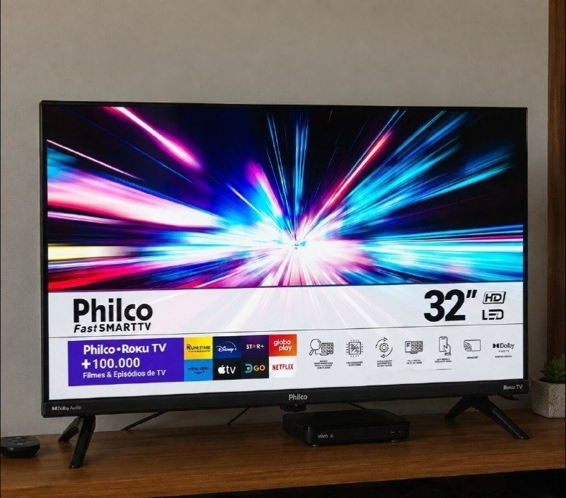 Smart Tv 32" Philco Roku Dolby Audio HDR (P32VIK)