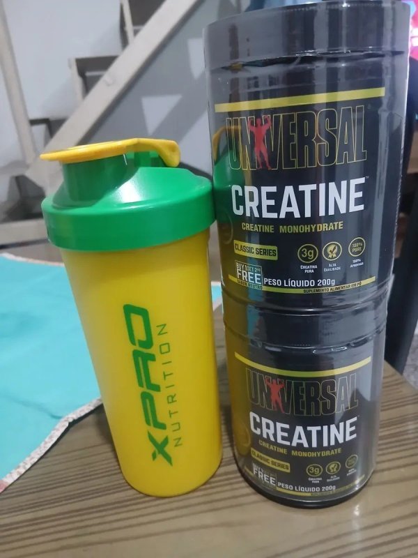 Kit Creatina Monohidratada 400g + Coqueteleira 600ml - Universal