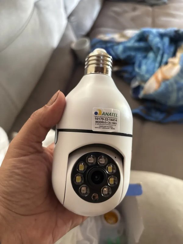 Câmera Lâmpada De Segurança Wifi Ip App Yoosee Visão Noturna