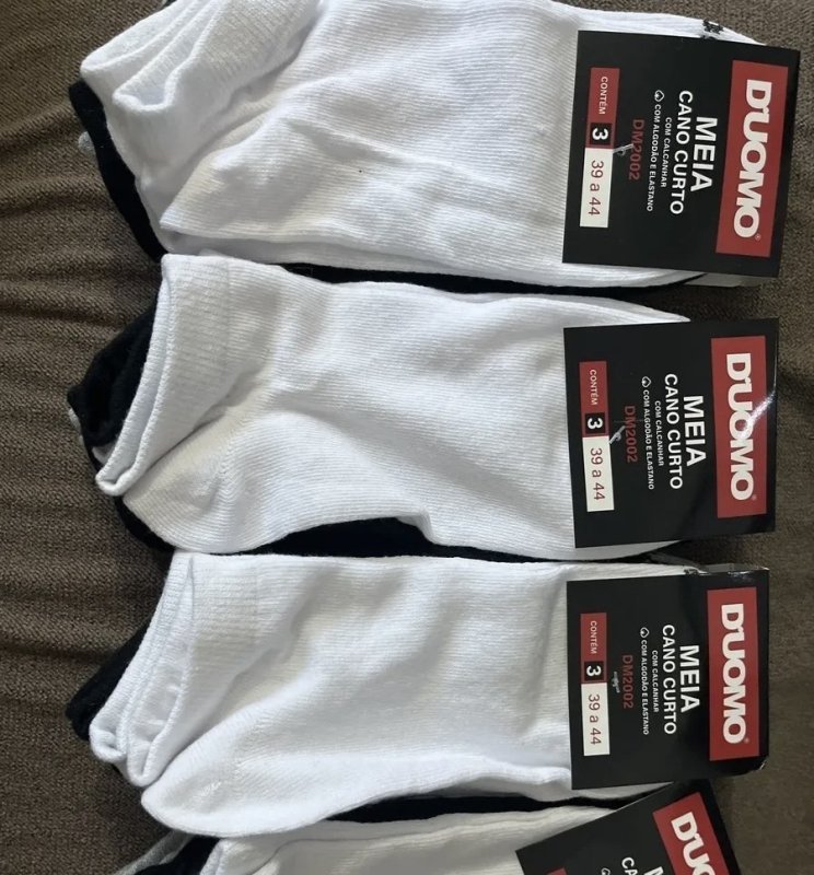 Kit 12 Pares Meia Masculina Cano Curto Soquete Algodão Duomo + Frete Grátis