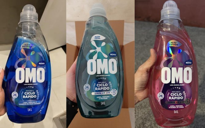 Lava-Roupas Líquido Omo Ciclo Rápido Ação 1,4L