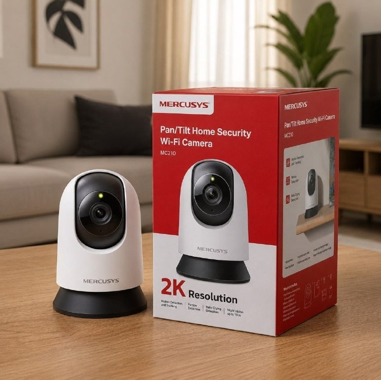 Mercusys MC210 Câmera de Segurança WiFi 2K 3MP 360°