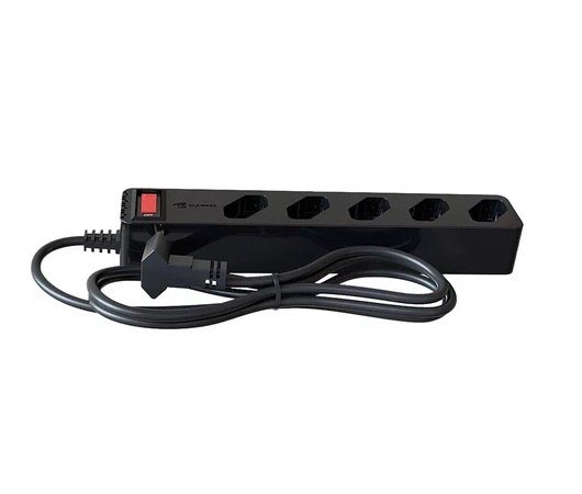 FILTRO DE LINHA + DPS ICLAMPER 5 TOMADAS LCF PRETO