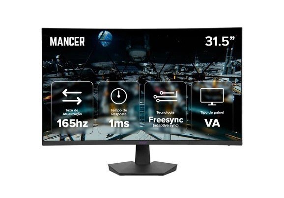Monitor Gamer Mancer Valak UZ3, 31.5 Pol, VA, Curvo, FHD, 1ms, 165Hz