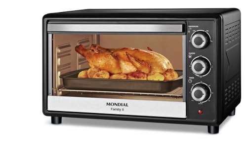 MONDIAL Forno Elétrico 42L Family II, Preto/Inox, 1600W, 220V - FR-42