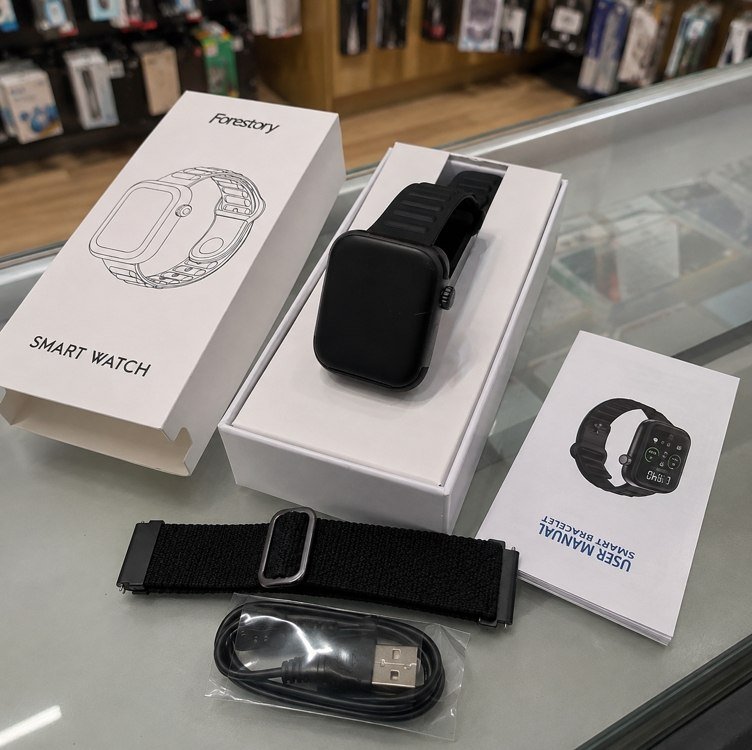 Relógio Smartwatch FORESTORY Inteligente Tela 1.83 Bluetooth Ip68 À Prova D'água