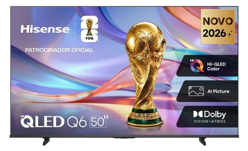 Smart TV Hisense HI-QLED 4K 50" polegadas com Processador AI - 50Q6QVV