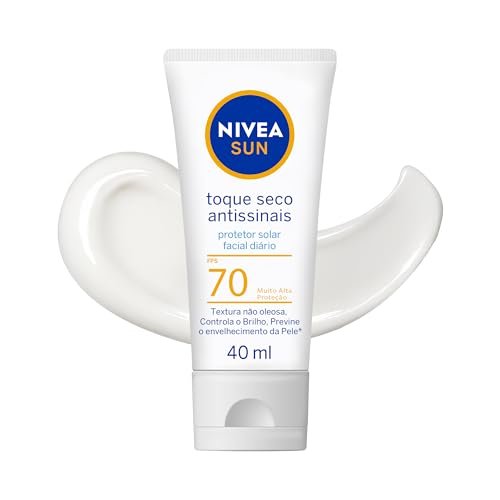 NIVEA SUN Protetor Solar Facial Toque Seco Antissinais FPS 70 40ml