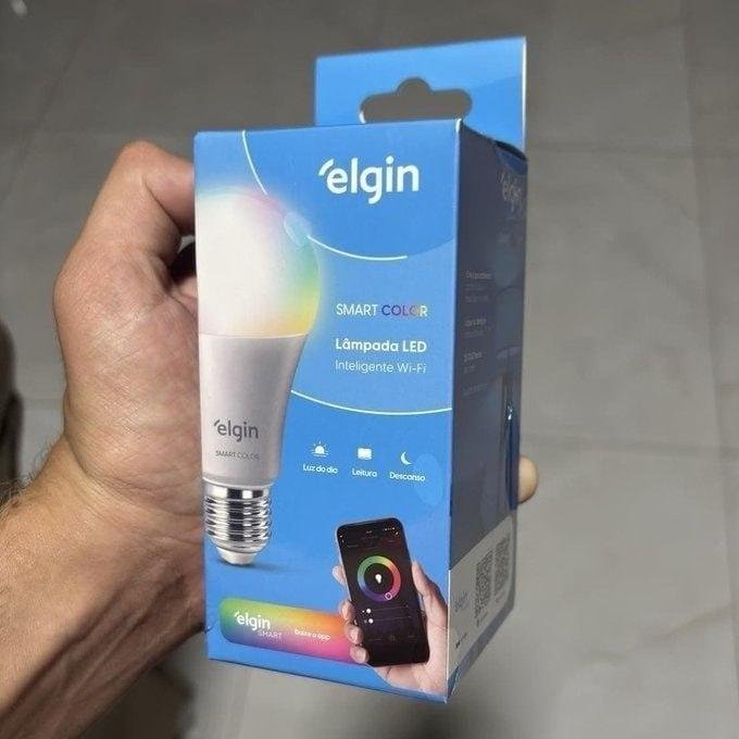 Lâmpada Inteligente Smart Color 10W Elgin RGB WiFi