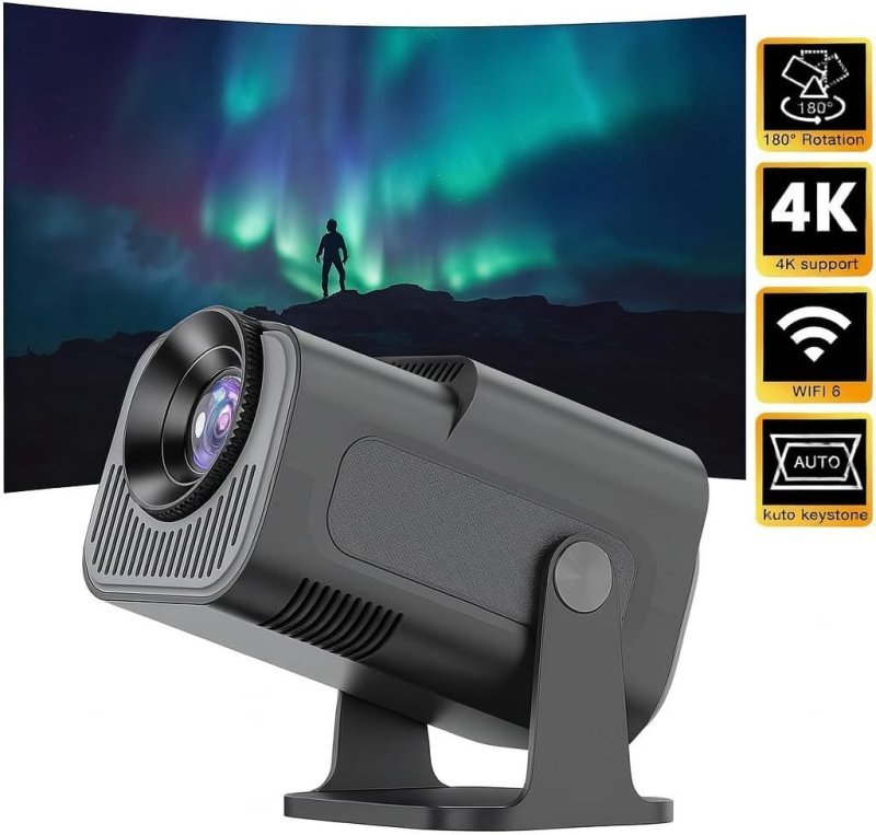 Projetor Portátil Mini 5G WiFi 6 Bluetooth 5.0 Android 11 Projetor 4K 1080 Full HD