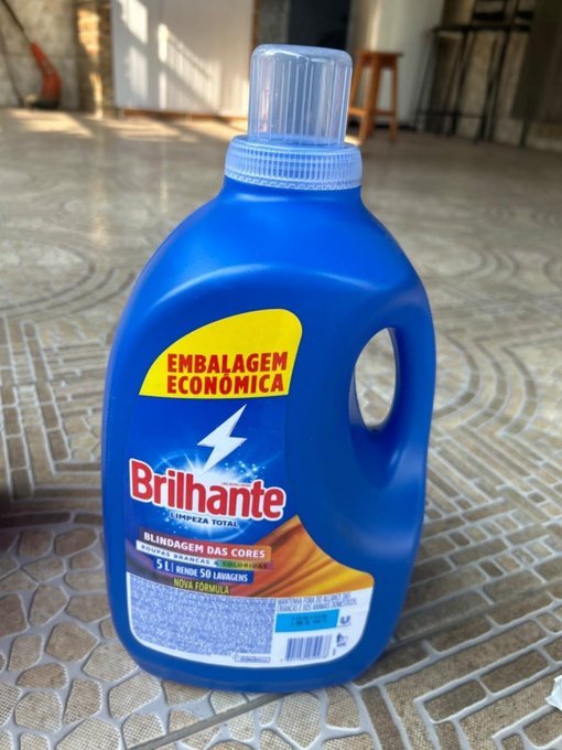 Sabão Líquido Brilhante Limpeza Total 5L + Frete Grátis