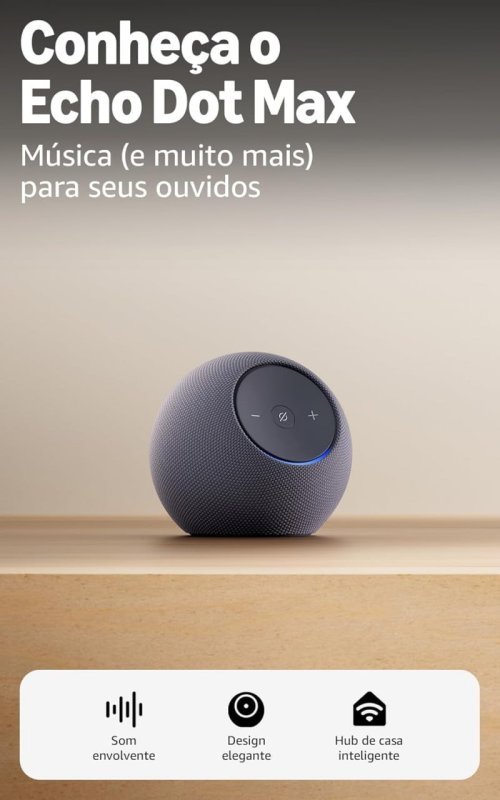 Amazon Echo Dot Max - Smart Speaker Alexa - Som Envolvente - Grafite