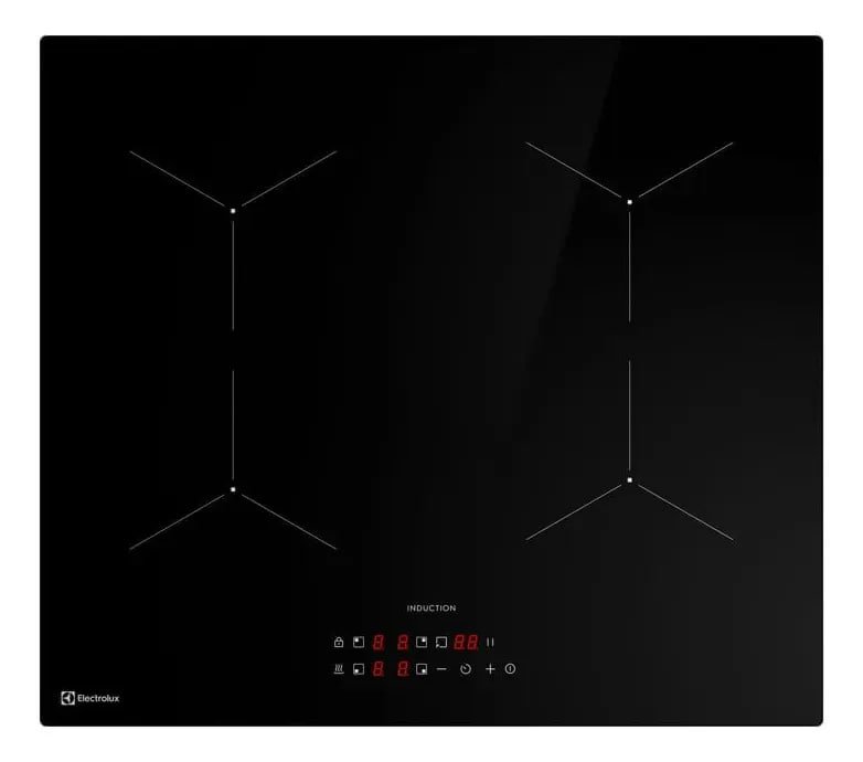 Cooktop 4 Bocas De Indução Electrolux Efficient - Preto