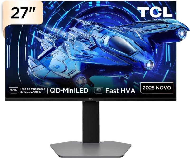 Monitor Gamer TCL 27 Polegadas QLED Mini LED QHD G64 180Hz 1ms