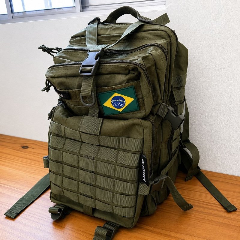Mochila Tática Impermeável Militar Reforçada Grande 50 Litros Masculina Feminina Anne Verde