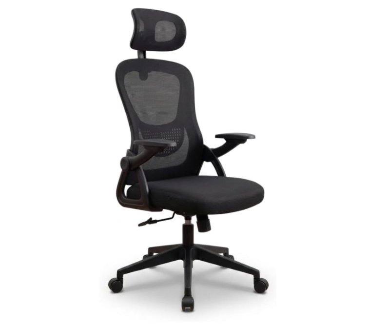 Cadeira Ergonômica de Escritório Astrella AS200 com Apoio de Cabeça Ajustável, Braços 2D Rebatíveis