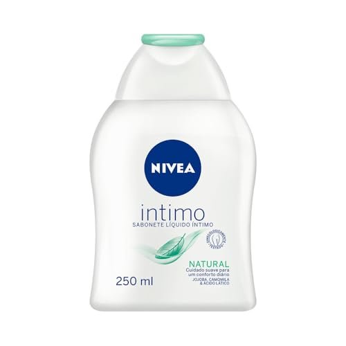 NIVEA Sabonete Líquido Íntimo 250ml – Limpeza Suave, pH Neutro, Óleo de Jojoba, Cuidado Delicado para uso diário