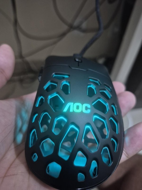 Mouse Gamer AOC GM510 ULTRALEVE 58g 16.000 DPI Pixart 3389 RGB 6 botões Macro Manager + Frete Grátis