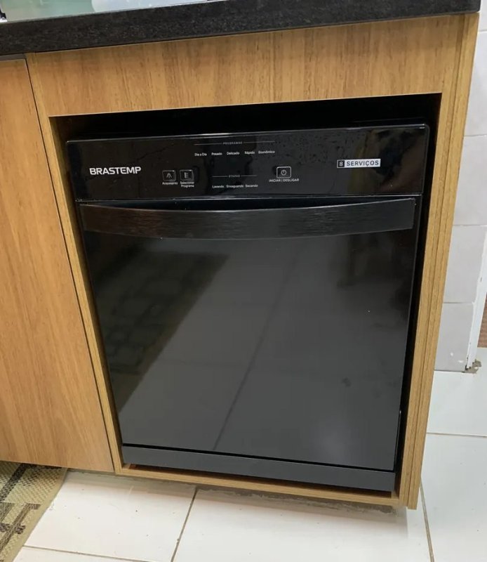 Lava Louças Brastemp 8 Serviços Preta - Blf08ae