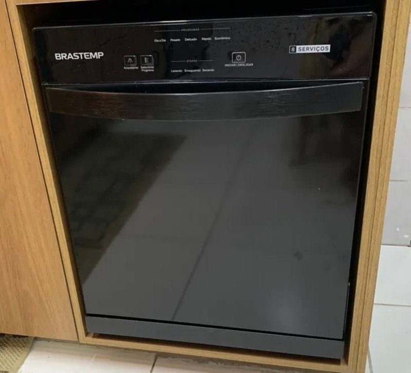 Lava Louças Brastemp 8 Serviços Preta - Blf08ae