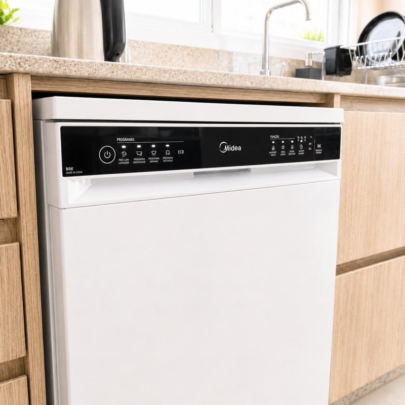 Lava Louças 8 Serviços Branco Touch Plus Midea