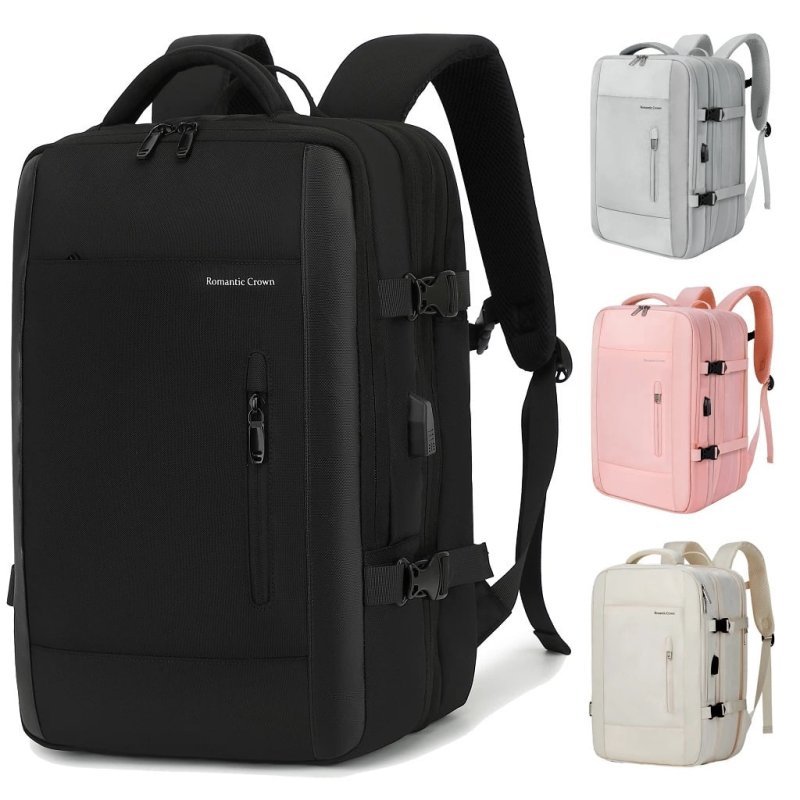 ROMANTIC CROWN Mochila de Viagem Masculina e Feminina Impermeável Reforçada Executiva para Notebook