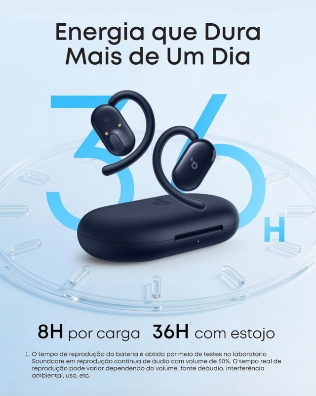 Soundcore V20i - Fone Bluetooth Aberto Esportivo - 36H Bass Up IP55