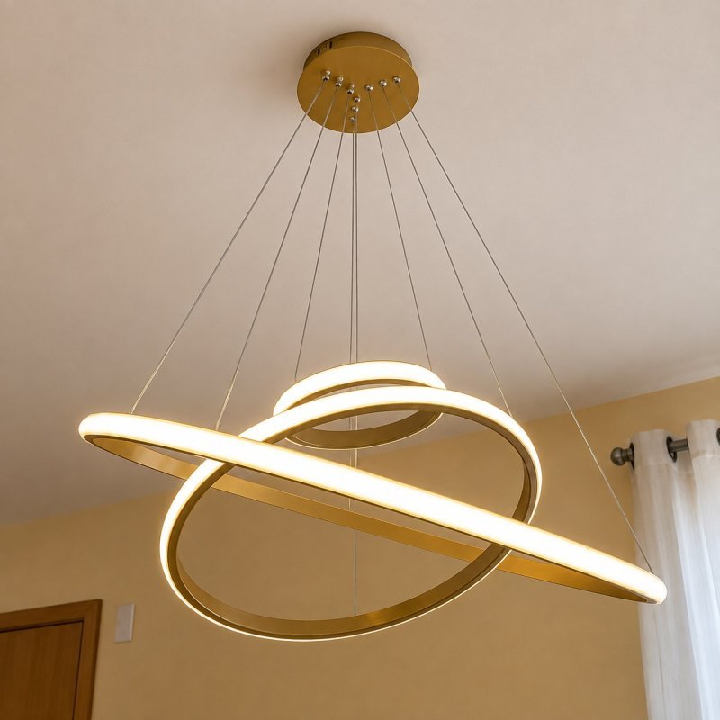 Lustre Led Sala Moderno 112w 3 Arcos