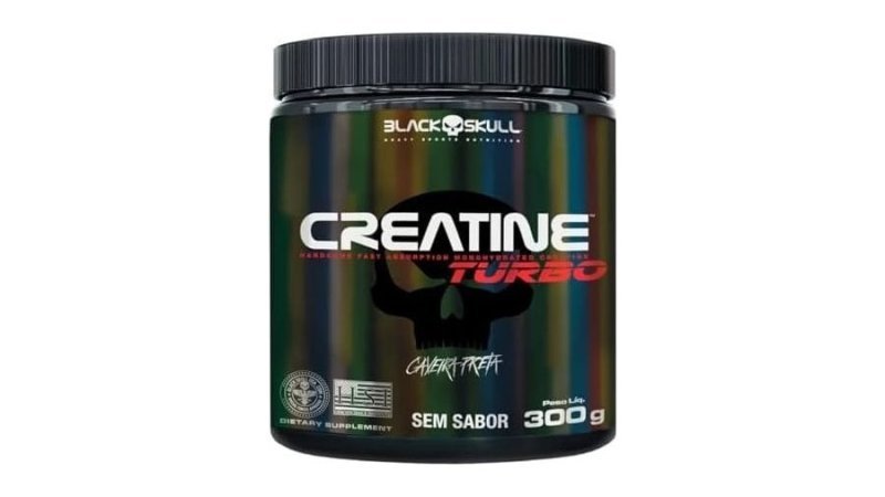 Creatine Turbo sem sabor Pote 300g Black Skull
