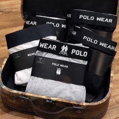 Kit 4 Cuecas Algodão Clássico Polo Wear Sortido