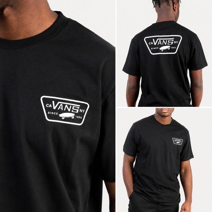 Camiseta Vans Full Patch Back Preta + Frete Grátis