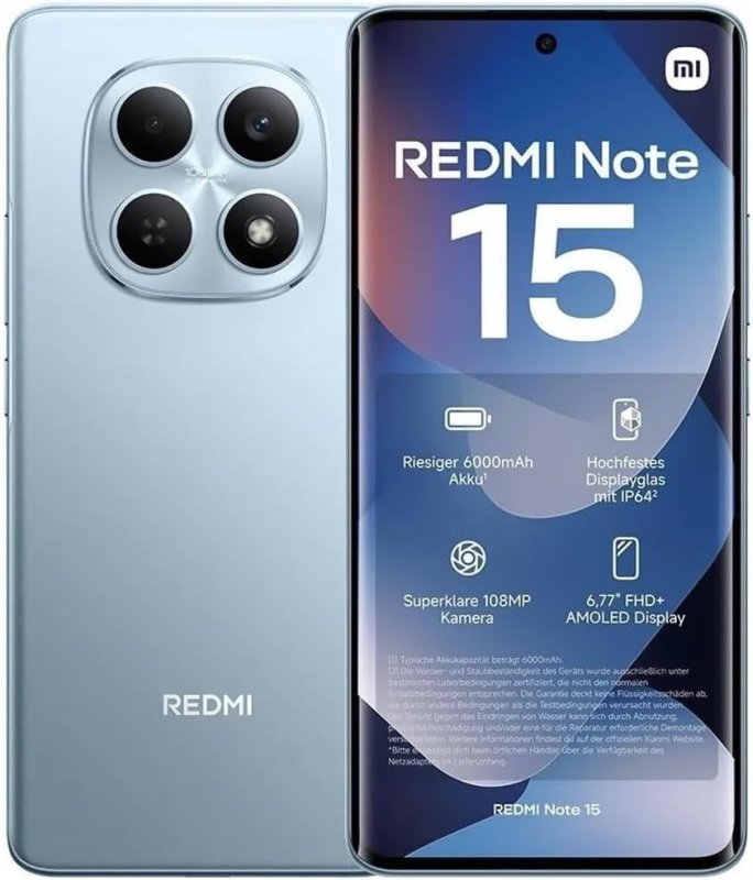Xiaomi Redmi Note 15 Azul - 8GB RAM e 256GB de Armazenamento