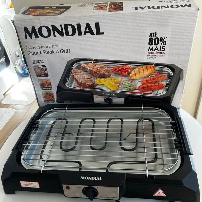 Churrasqueira Elétrica Mondial 1200W CH-07 127V + Frete Grátis
