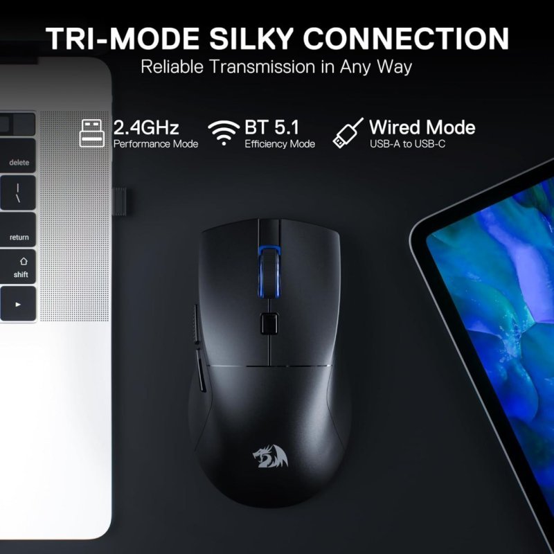 Mouse Gamer Redragon Azzmach Lite Preto Ultraleve PAW 3313