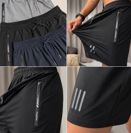 Kit 3 Bermuda Masculina Short Tactel Secagem Rápida Academia