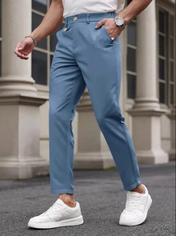Calça Masculina Alfaiataria Italiana Moderna Social Aba