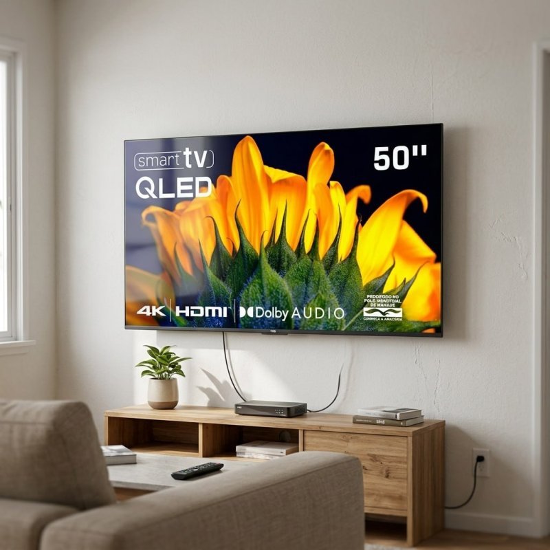 Smart Tv Hq Qled 50 Polegadas 4k Wi-fi Bluetooth Hq-qled50sm