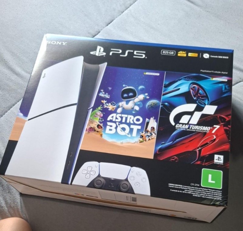 PlayStation 5 Slim Digital 825GB – Pacote ASTRO BOT e Gran Turismo 7 + Frete Grátis