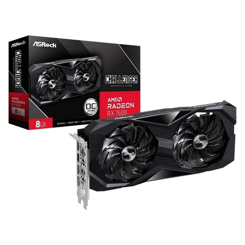 Placa de Vídeo Rx 7600 Challenger ASRock Amd Radeon, 8GB Gddr6 90-Ga41zz-00Uanf