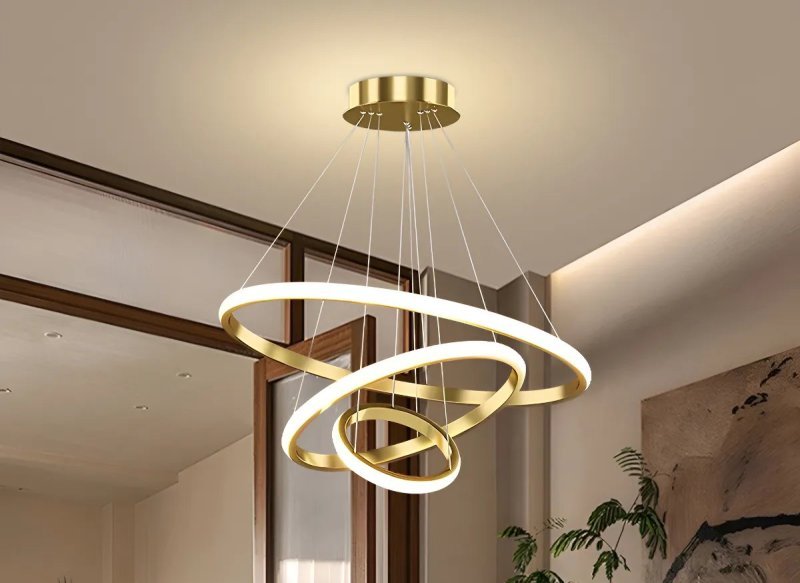 Lustre Luminária Pendente Teto Led 60w 3 Arcos