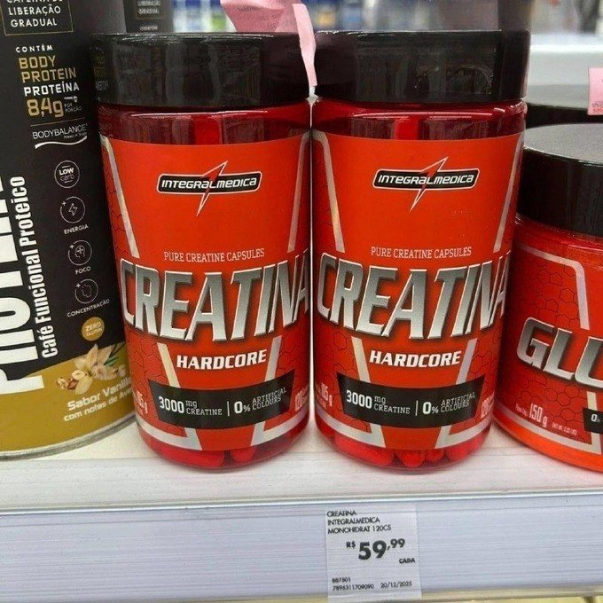 Creatina Hardcore 120 Cápsulas Integralmedica + Frete Grátis