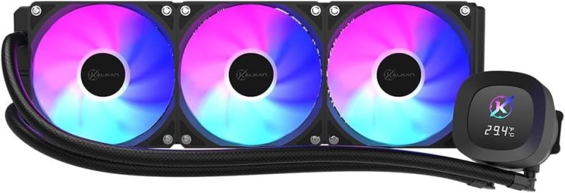 Water Cooler Kalkan Aura Digital 360mm Preto ARGB Display LCD