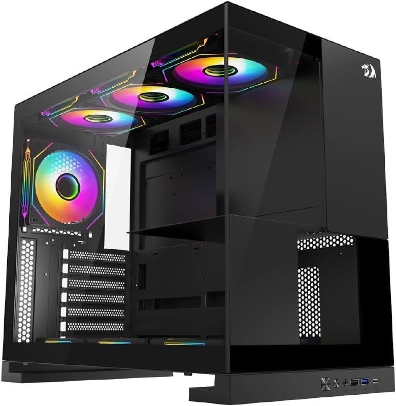 Gabinete Gamer Redragon Eternal Preto Sem Fans