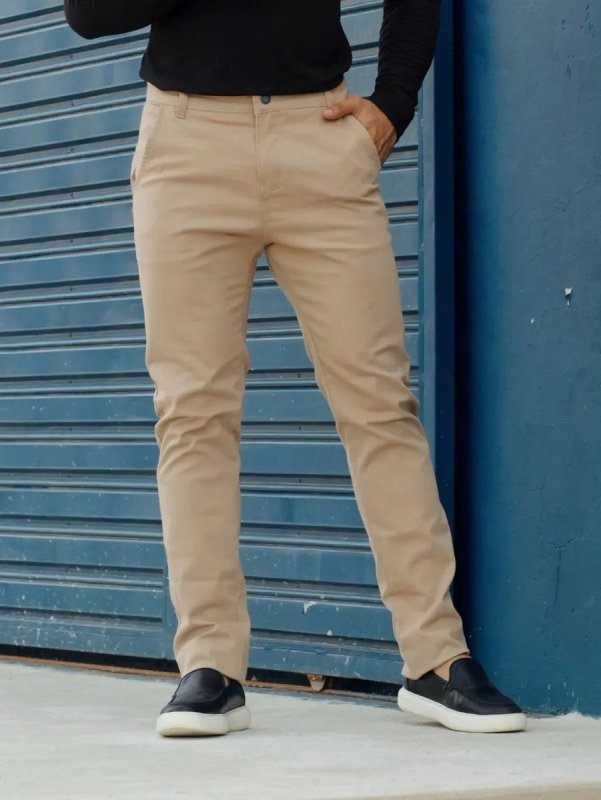 Calça Sarja Social Masculina Esporte Fino Com Elastano (36 a 48)