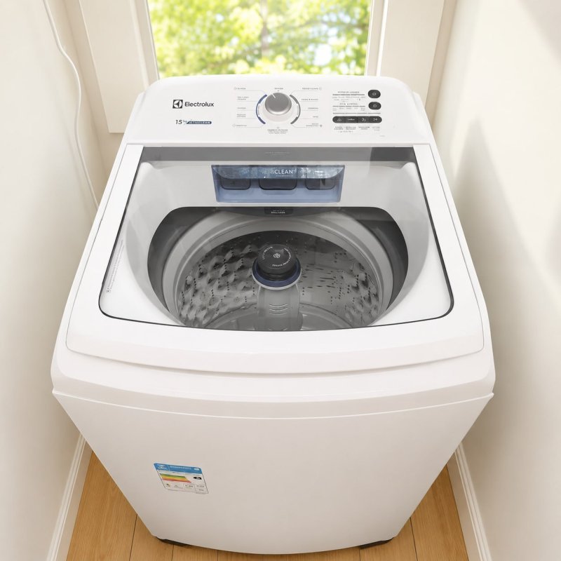 Máquina de Lavar Electrolux 15kg Essential Care LED15 com Cesto Inox e Jet&Clean