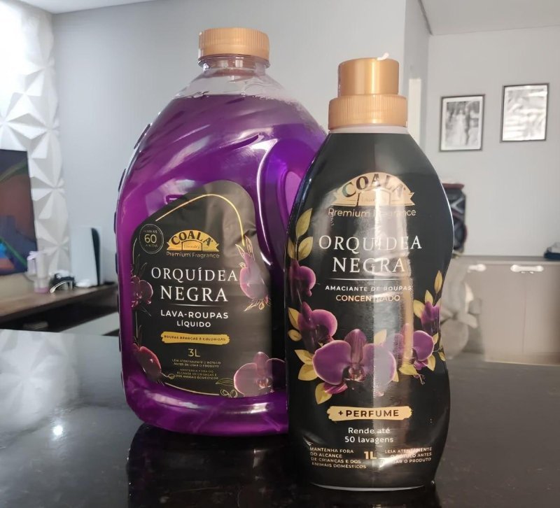 Kit Coala Laundry Orquídea Negra - (Lava Roupas 3L + Amaciante Concentrado 1L)