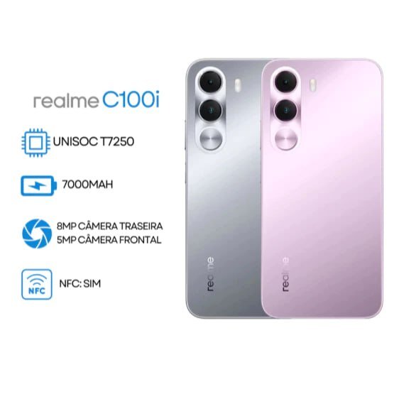 Realme C100i NFC - Smartphone com NFC - Capinha e Película